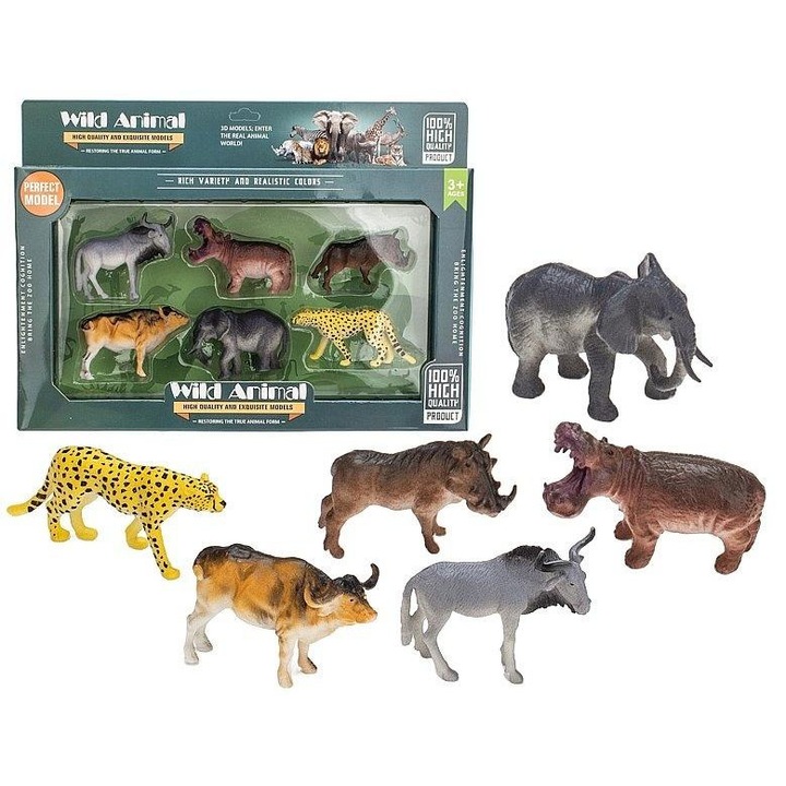 Комплект фигурки 6 диви животни, ADAR, 29x21,5x4см