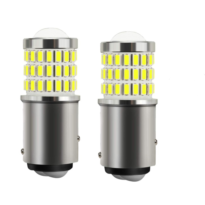 LED крушки 12V, 3W, комплект от 2 броя, 6000K, 330 lm, за автомобилно осветление