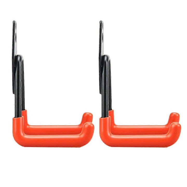 Поддръжка за съхранение на велосипеди, комплект от 2 части, желязо, оранжево, 7x6.6x10.8см