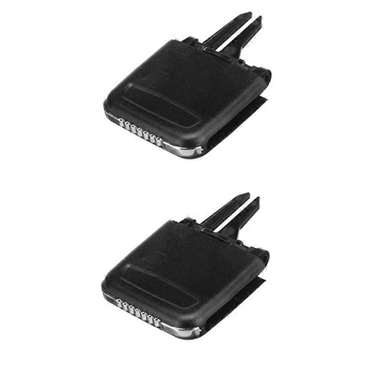 Készlet 2 db első A/C szellőzőjavító bilincs, Porsche Cayenne 2011-2016, fekete, ABS+PC