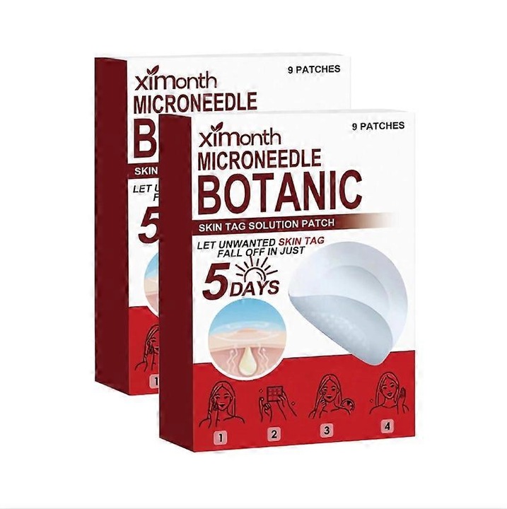 Pachet de plasturi pentru indepartarea leziunilor cutanate, 2 bucati, tehnologie cu microace, pentru toate tipurile de piele, utilizare usoara