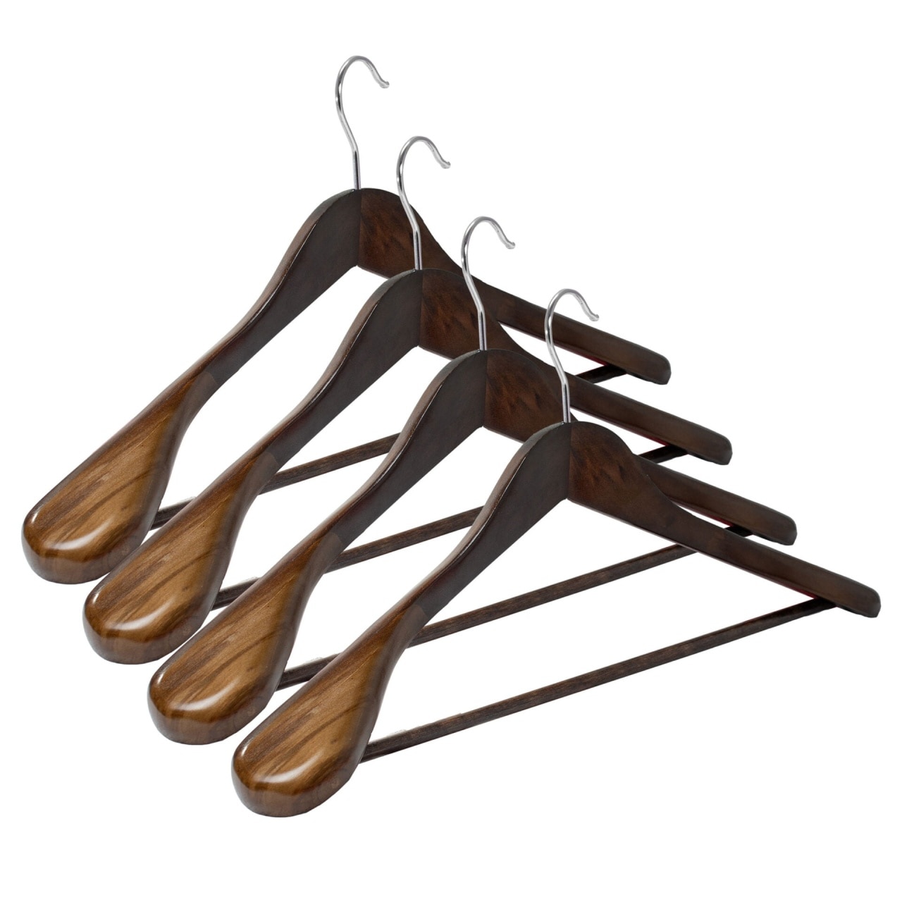 12 db fa vállfa szett, Unic Hangers, széles vállú, modern, vintage ...