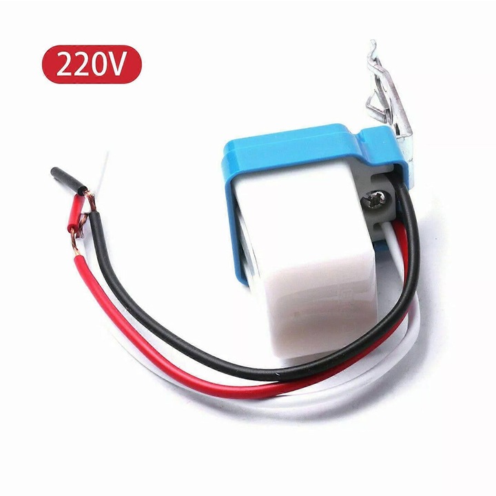 Автоматичен сензор за светлина, 12V/24V/110V/220V, 10A, 45x42x35mm