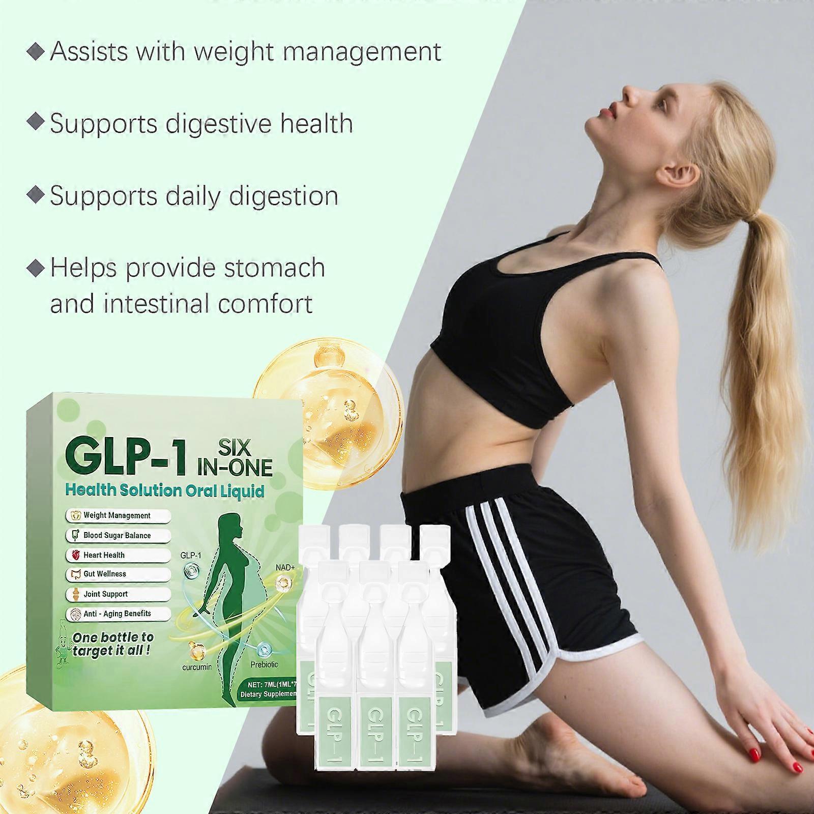 7 db GLP-1 orális oldat készlet, természetes formula, érzékeny bőrre, mély  hidratálás, vegyszermentes, 3 db