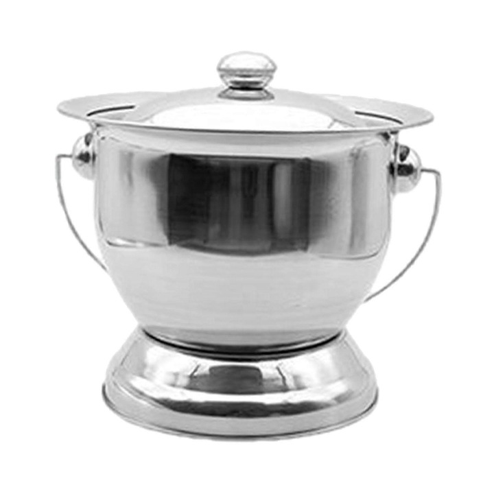 Olita portabila din otel inoxidabil cu capac, 25cmx19cmx20.5cm, pentru adulti si copii