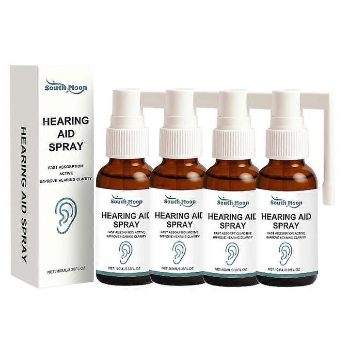 Spray pentru ingrijirea urechilor, 100ml, set 4 bucati, imbunatateste claritatea auzului, hidrateaza canalul auditiv