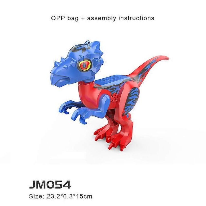 Set de constructie pentru copii, dinozauri, 15x5x3cm, multicolor