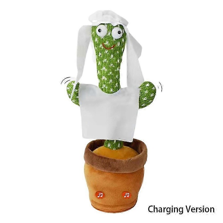 Cactus dansator jucarie interactiva, 120 melodii, 32cm, set plush