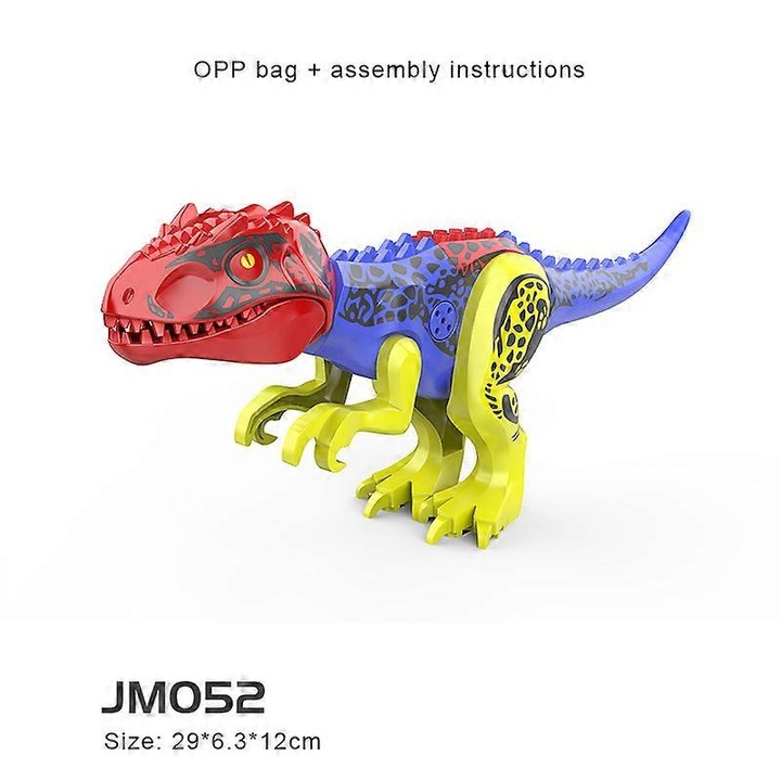 Set de constructie pentru copii, dinozauri, 15x5x3cm, multicolor