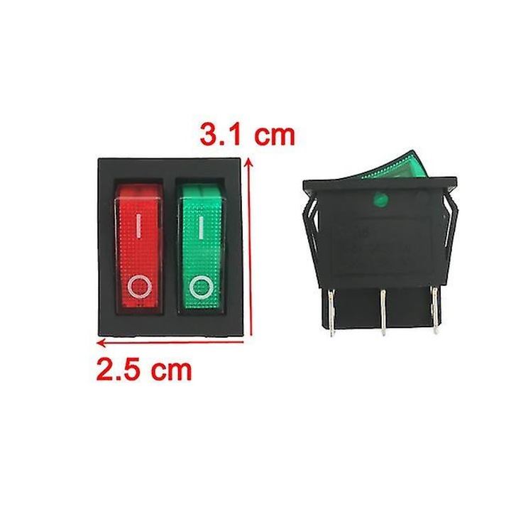 Comutator pentru masina electrica pentru copii, 2.5 x 3.1 cm, Negru