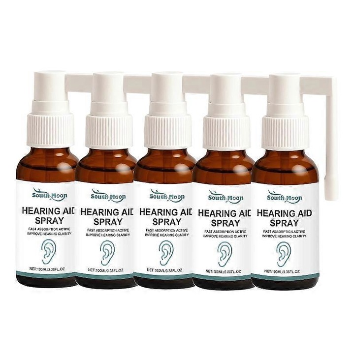 Spray pentru ingrijirea urechilor, South Moon, 100ml, imbunatateste claritatea auzului, calmeaza mancarimea, set de 5 bucati