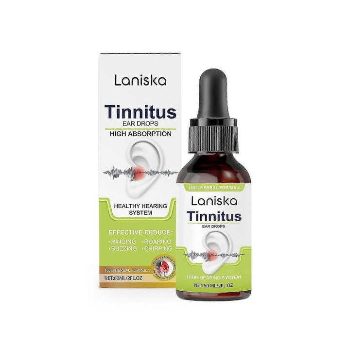 Picaturi pentru Urechi, Tratament Natural pentru Tinitus, 60ml Laniska