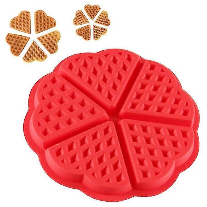 Forma prajituri, silicon de calitate alimentara, reutilizabila, rezistenta la temperaturi de -40 pana la +230 grade, 1 x forma pentru vafe