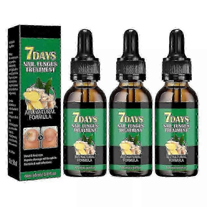 Ser pentru ingrijirea unghiilor cu ghimbir, 3x30 ml