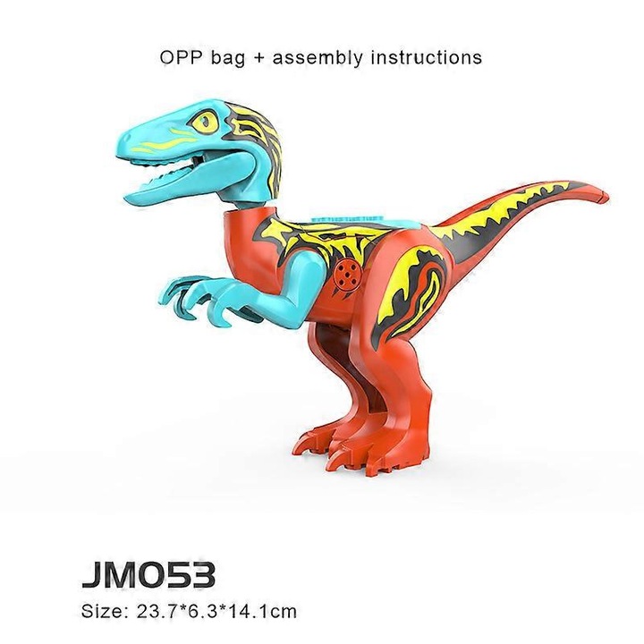 Set de constructie pentru copii, dinozauri, 15x5x3cm, multicolor