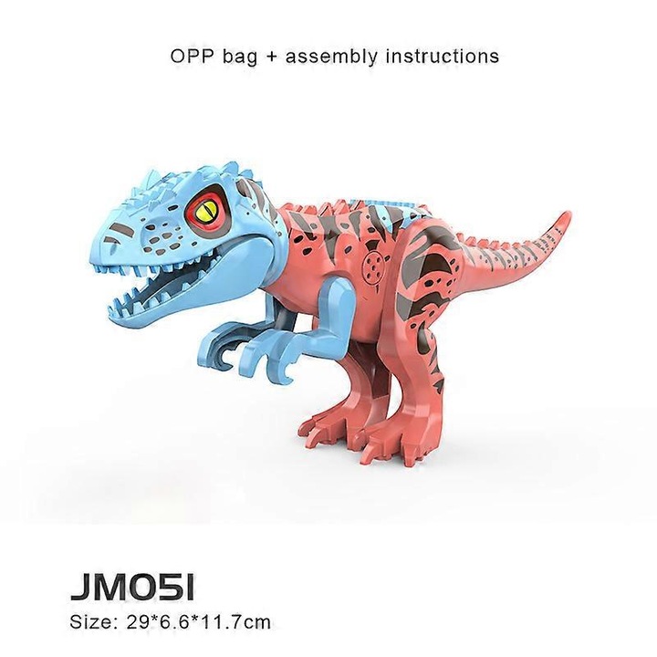 Set de constructie pentru copii, dinozauri, 15x5x3cm, multicolor