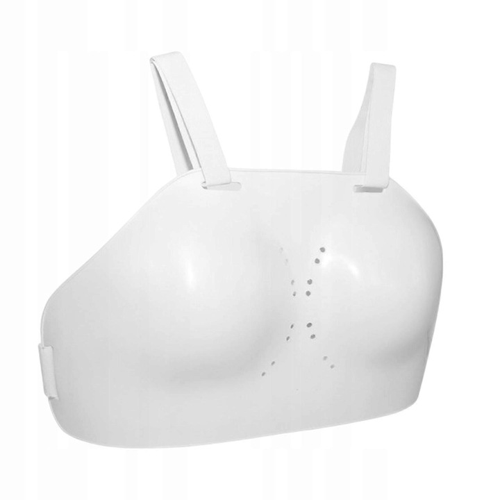 Aparatori pentru piept de fencing, alb, dimensiuni M, echipament de box, karate, rugby, baseball, pentru adulti