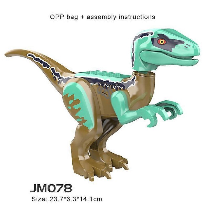 Set de constructie pentru copii, dinozauri, 15x5x3cm, multicolor