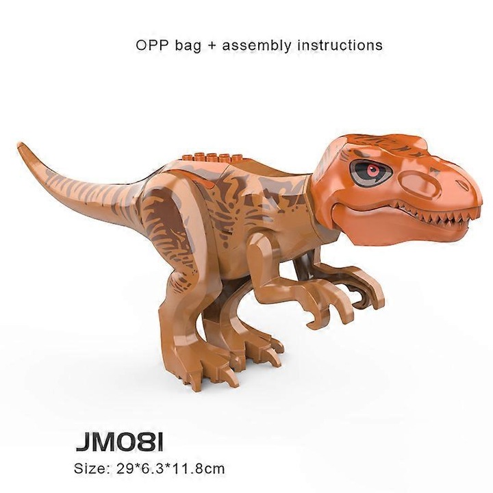 Set de constructie pentru copii, dinozauri, 15x5x3cm, multicolor