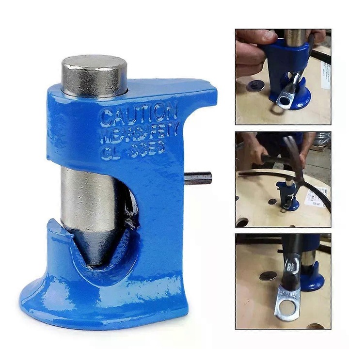 Krimpelő fogó elektromos kábelekhez, 100x65mm, fém, fekete-ezüst, 1 db-os készlet.