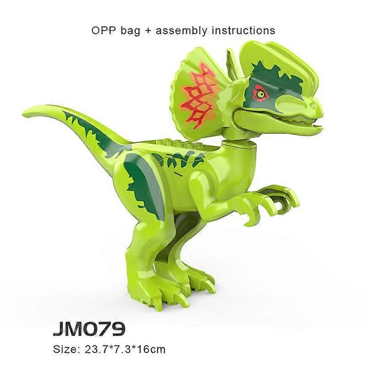 Set de constructie pentru copii, dinozauri, 15x5x3cm, multicolor