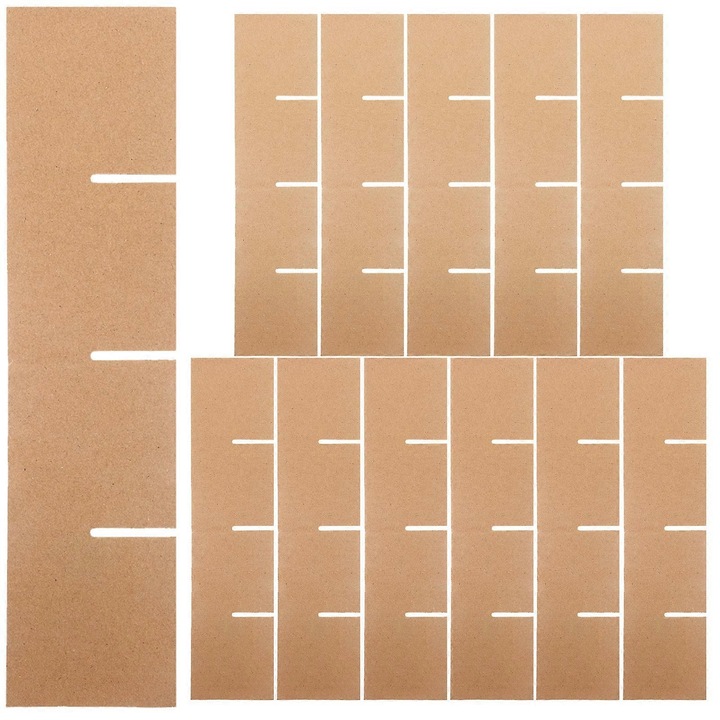 12 db karton doboz elválasztó csomagoláshoz, barna, 33.50x8.00x0.30cm