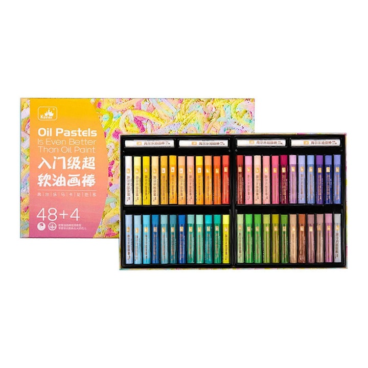 Комплект цветни моливи с маслена основа, 48 цвята, 19.5x16.3x1.6см
