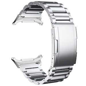 Curea Bratara Titan pentru Samsung Galaxy Watch 8 40mm / 44mm, Classic 46mm – Premium, Reglabila, Best Accessories, Argintiu