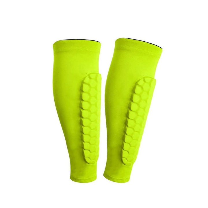 Set aparatori de fotbal pentru tineri, M, verde, 2 bucati