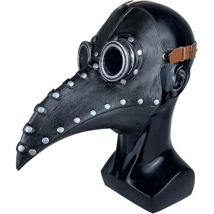 Masca de pasari cu bot lung, costum steampunk, latex, design nou 2022, unisex