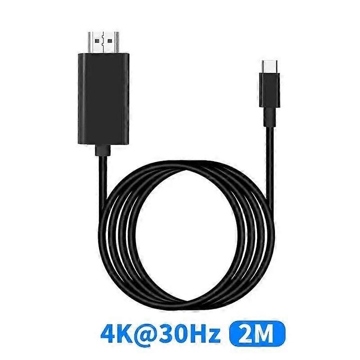 Кабел-адаптер Type C към HDMI, 4K, 2м, алуминиева сплав