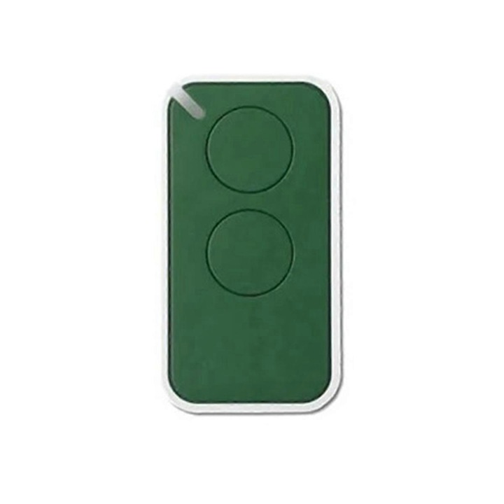 Telecomanda pentru garaj 433MHz, 2 canale, din plastic ABS, culoare verde