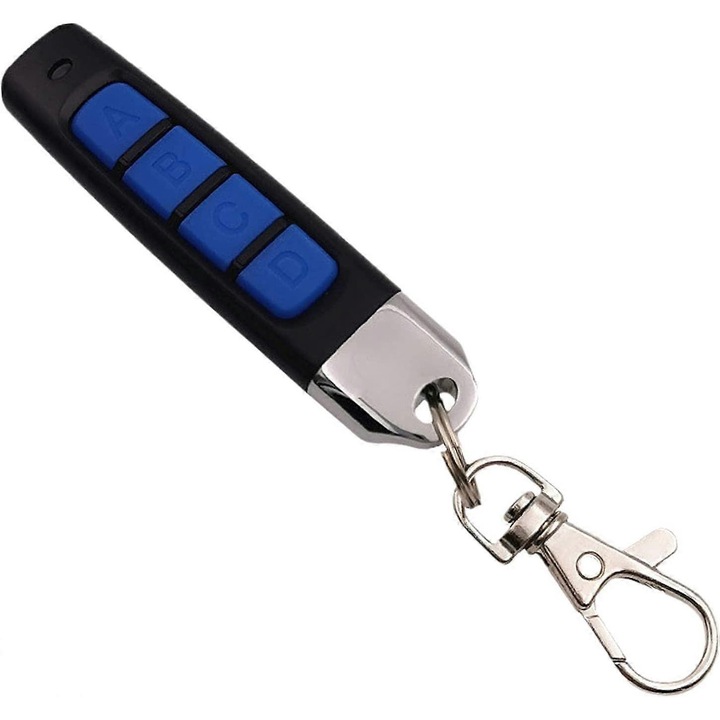 Duplicator telecomanda 4 in 1, 4 butoane, albastru, set automatizari porti si usi garaj