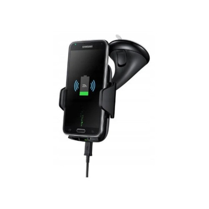 WG Qi индуктивна стойка за кола, бърза, черна, 58x88 мм, комплект