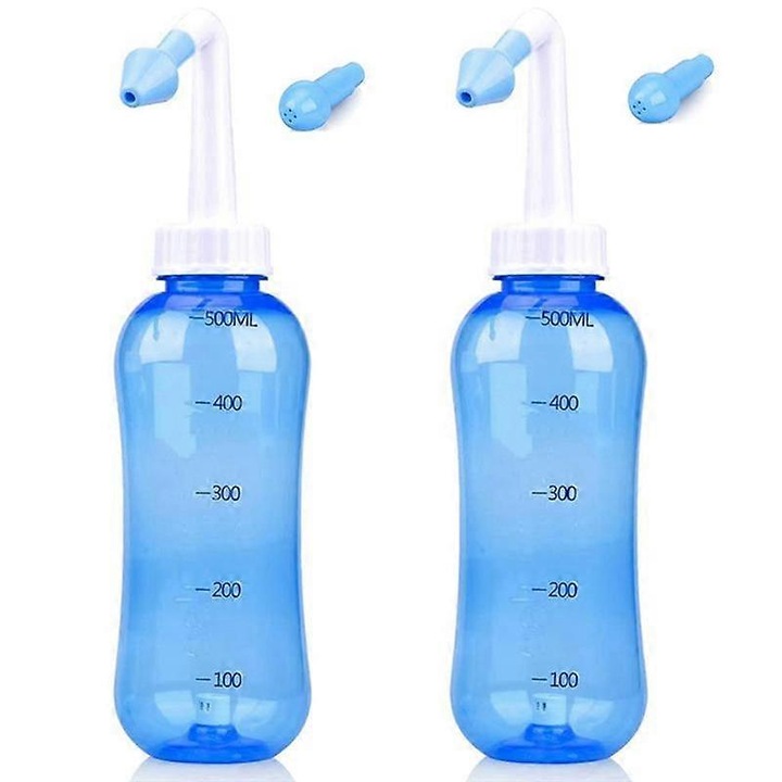 Set 2 Aspiratoare Nazale, Albastru, Plastic, 15x8cm