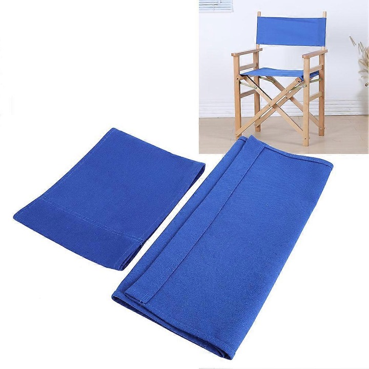 Комплект калъфи за директорски стол, 52 см x 42 см и 52.5 см x 19.5 см, материал канавас, многоцветен