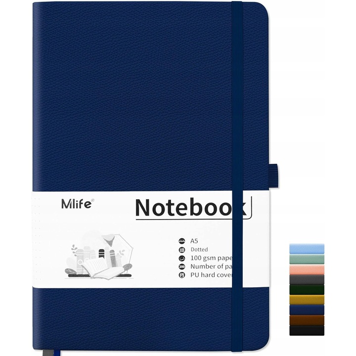 Caiet A5, 200 pagini, coperta tare, hartie 100GSM, multicolor