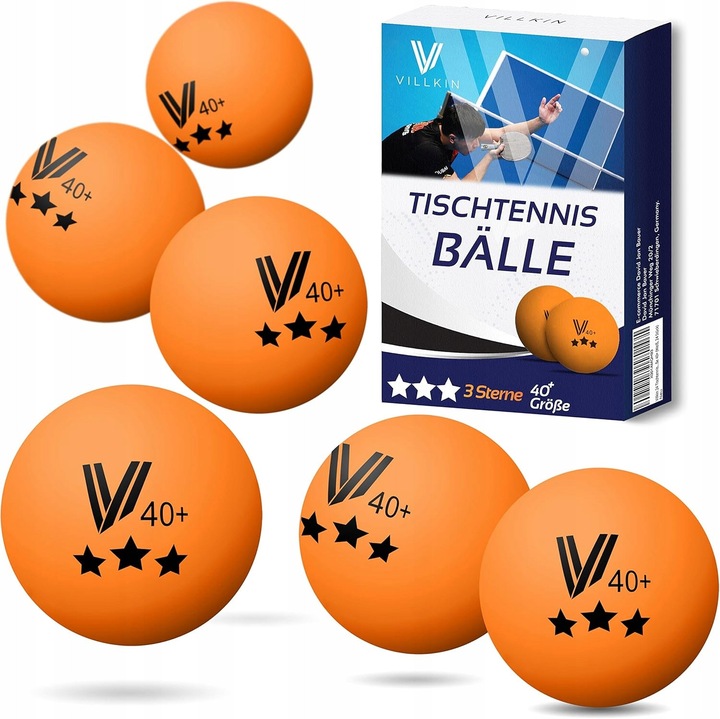 Asztalitenisz labda, 40 mm, 24 darabos szett, varratmentes, 3 csillagos minőség