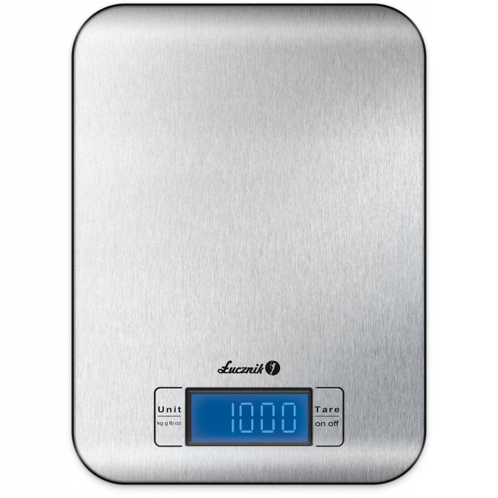Lucznik elektronikus konyhai mérleg 5kg ezüst 20x15cm