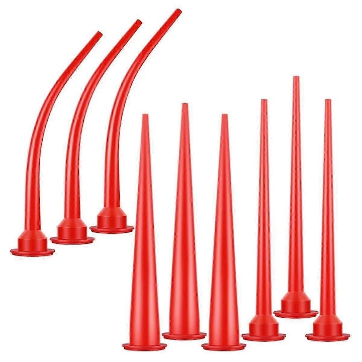 Duza de etansare set 9 buc, rosu, ABS, 30cm