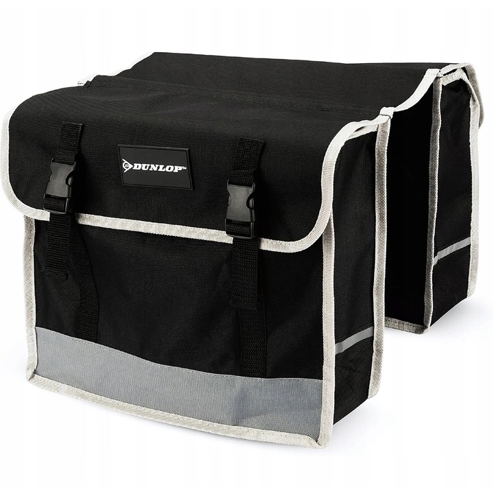 Torba pe bicicleta Dunlop, neagra, 36x30x12cm, material poliester, design unisex