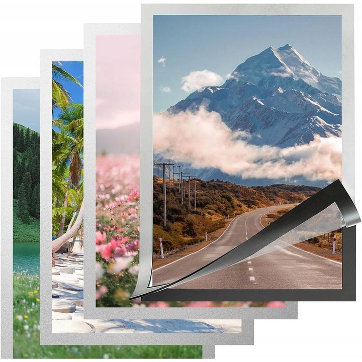 Set 4 rame magnetice A4, 32,5x23,5cm, montaj rapid, waterproof