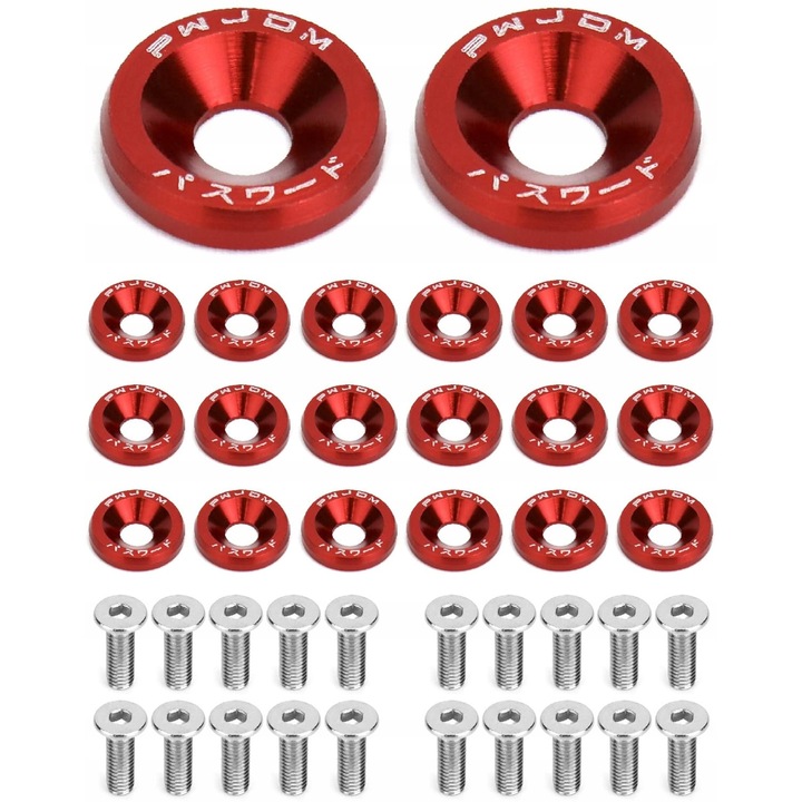 Set 20 bucati saibe cu surub anodizate 19mm, M6 din inox