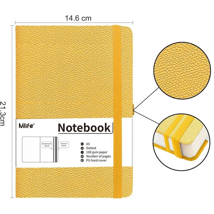 Тетрадка А5, 360 страници, твърда корица, хартия 100GSM, многоцветна