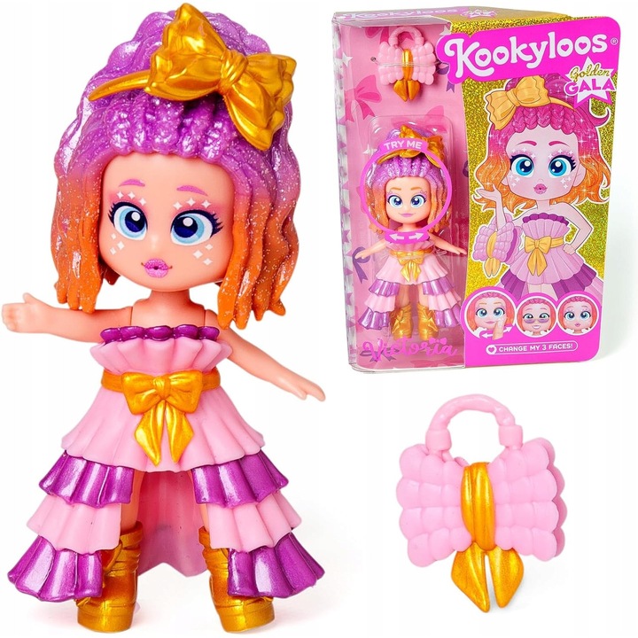 KookyLoos Pet Party Roxy baba Kira tigrissel, 3 kifejezés, gyöngyház hatás