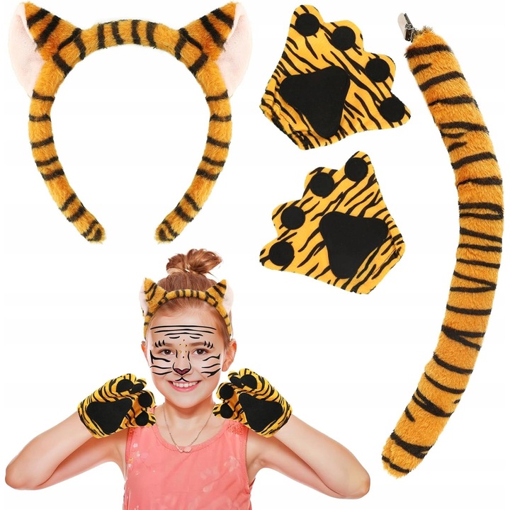 Costum de tigru, universal, multicolor