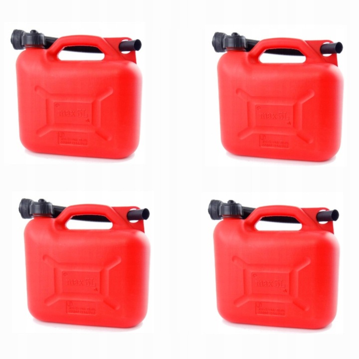 Set canistre 10L, DBautomotive, 4 bucati, rosu, 32x16,5x32 cm