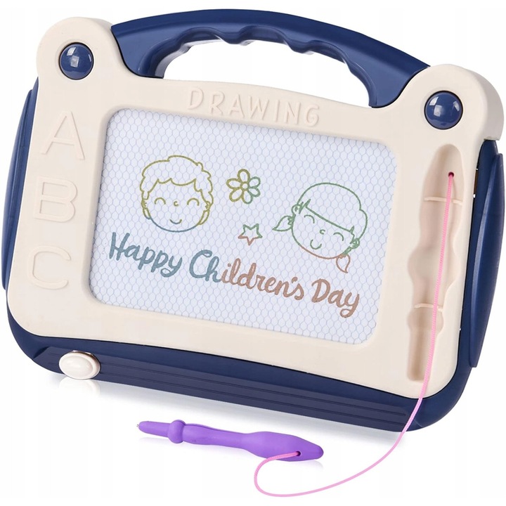 Set tabla magnetica pentru desenat, 21x16cm, 4 culori, pentru copii