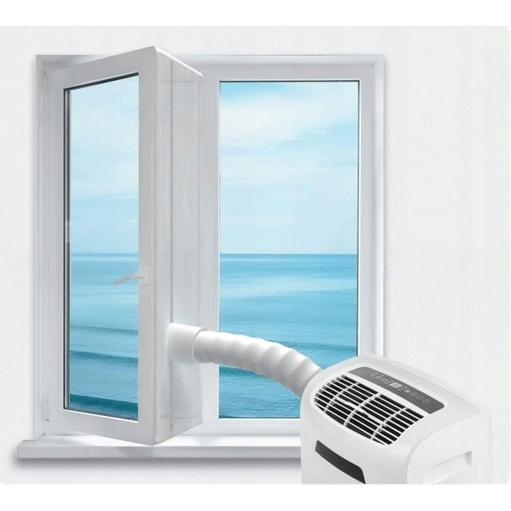 Ablaktömítés klímához, 4m, fehér, rugalmas anyag, gyors szerelés