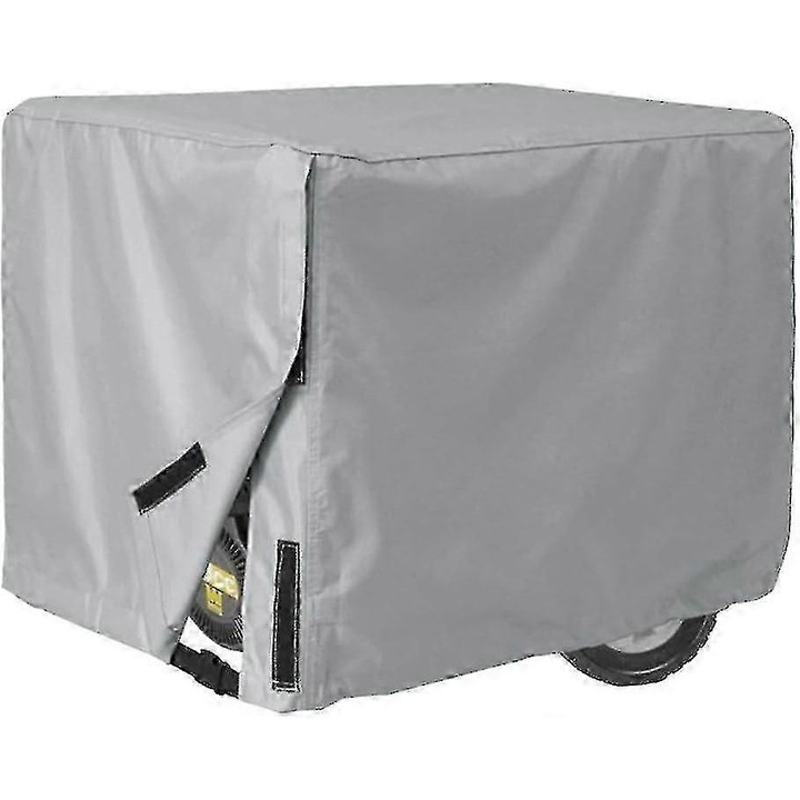 Husa pentru generator electric, impermeabila, 210D poliester, rezistenta la apa, gri, 89x66x71cm, set cu sac de depozitare